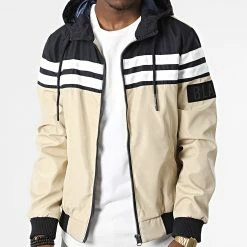 Promo 🌟 Veste Zippée Capuche 3165 Beige Noir de Armita 👏