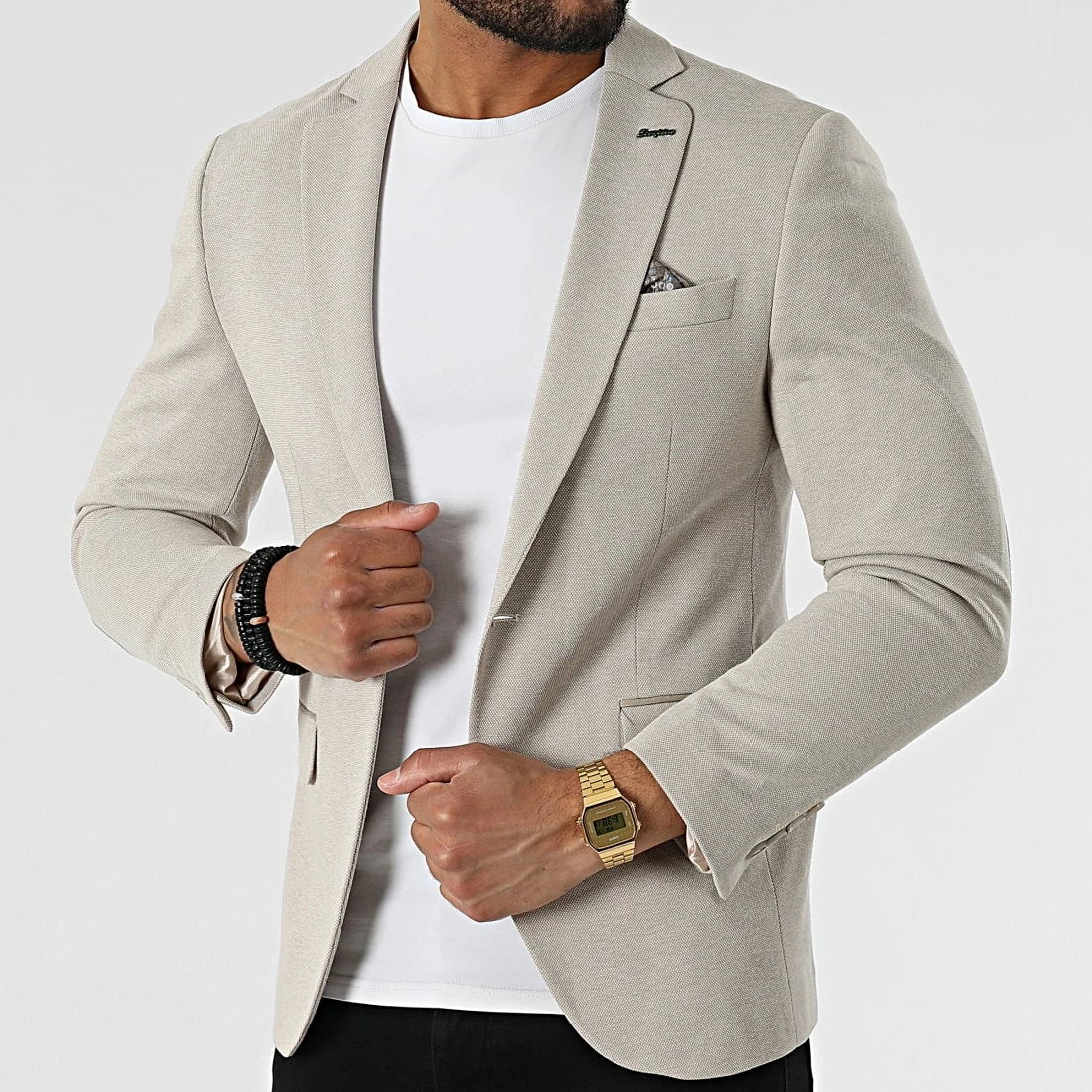 Bon marché 🔔 Veste Blazer CK-39 Beige de Armita 🔥 1 Bon marché 🔔 Veste Blazer CK-39 Beige de Armita 🔥