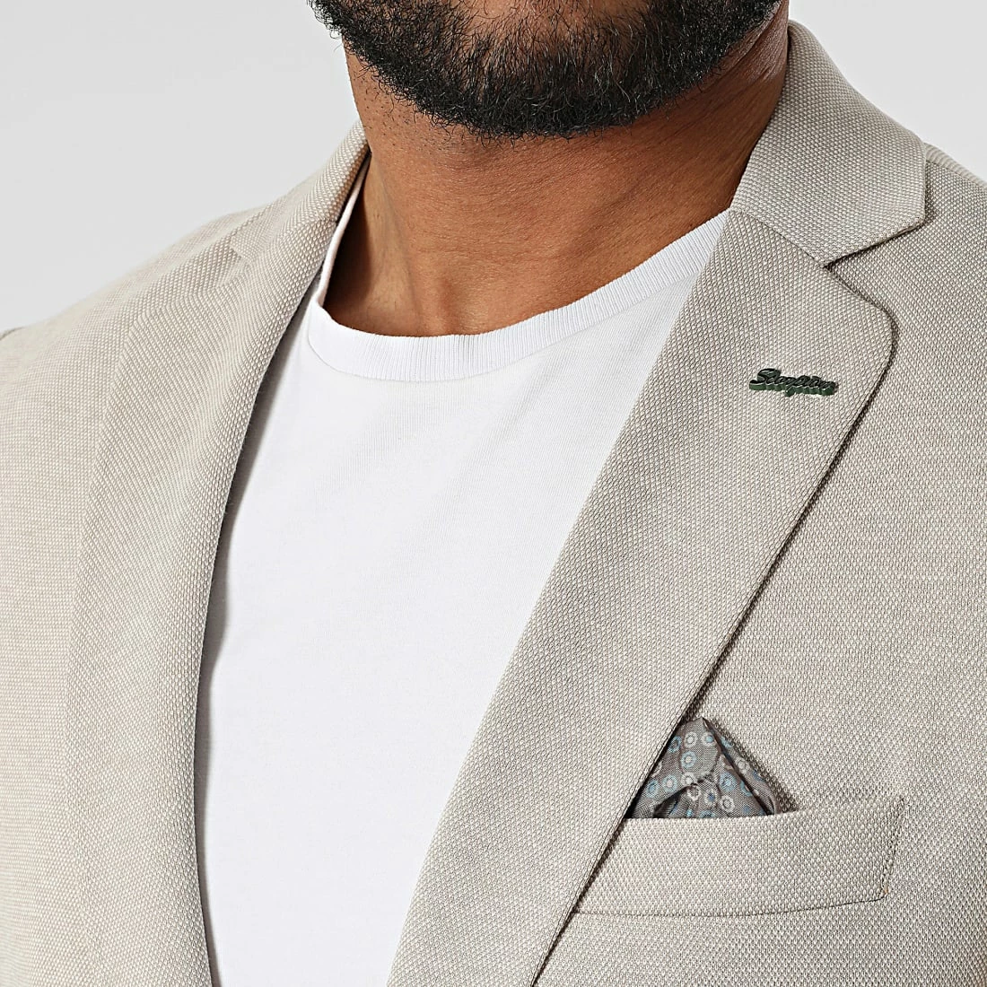 Bon marché 🔔 Veste Blazer CK-39 Beige de Armita 🔥 2 Bon marché 🔔 Veste Blazer CK-39 Beige de Armita 🔥 – Image 2