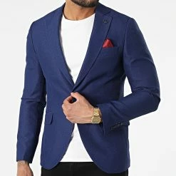 Bon marché ⌛ Veste Blazer CK-2266 Bleu Roi de Armita 😀 -Armita Soldes 2022 armita 317810 2266 INDIGO 20220505T162131 03
