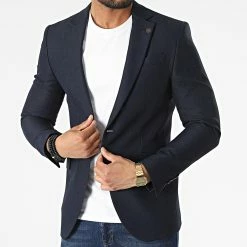 Offres 😉 Veste Blazer CK-2266 Bleu Marine de Armita 🔥