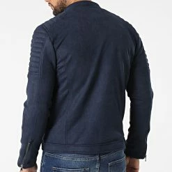 Remise ⭐ Veste Biker Suédine M-S3144 Bleu Marine de Armita 🎁 -Armita Soldes 2022 armita 317813 M S3144 NAVY 20220505T161646 04