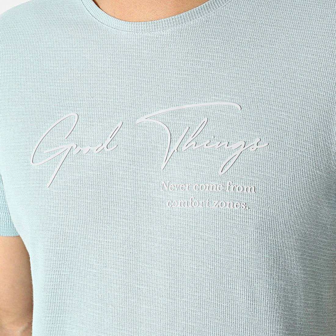 Acheter ⌛ Tee 👕 Shirt JT-846 Gris Bleu Clair de Armita ❤️ 2 Acheter ⌛ Tee 👕 Shirt JT-846 Gris Bleu Clair de Armita ❤️ – Image 2