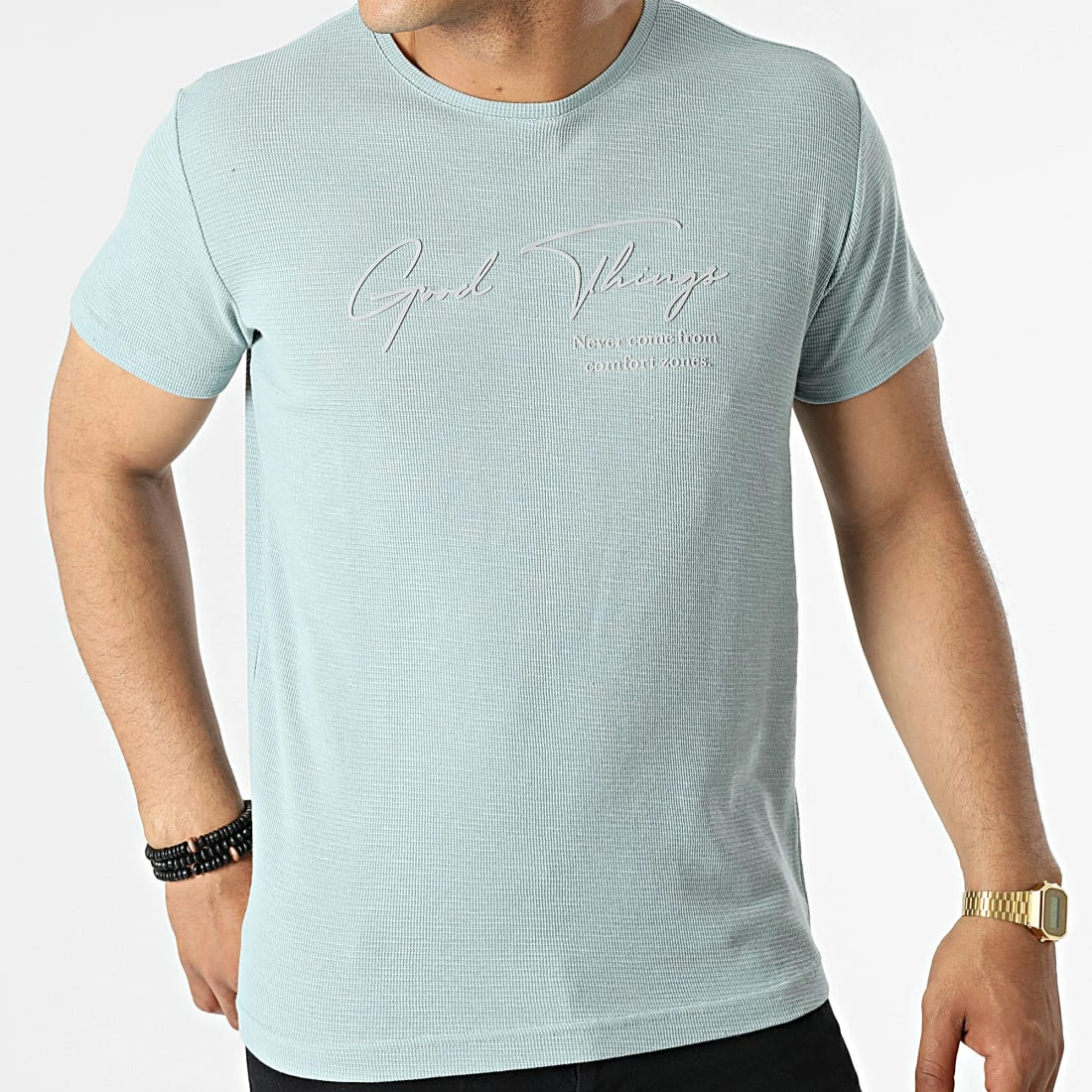 Acheter ⌛ Tee 👕 Shirt JT-846 Gris Bleu Clair de Armita ❤️ 3 Acheter ⌛ Tee 👕 Shirt JT-846 Gris Bleu Clair de Armita ❤️ – Image 3