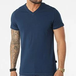 Budget 🧨 Tee 👕 Shirt Col V TV-350 Bleu Marine de Armita 💯