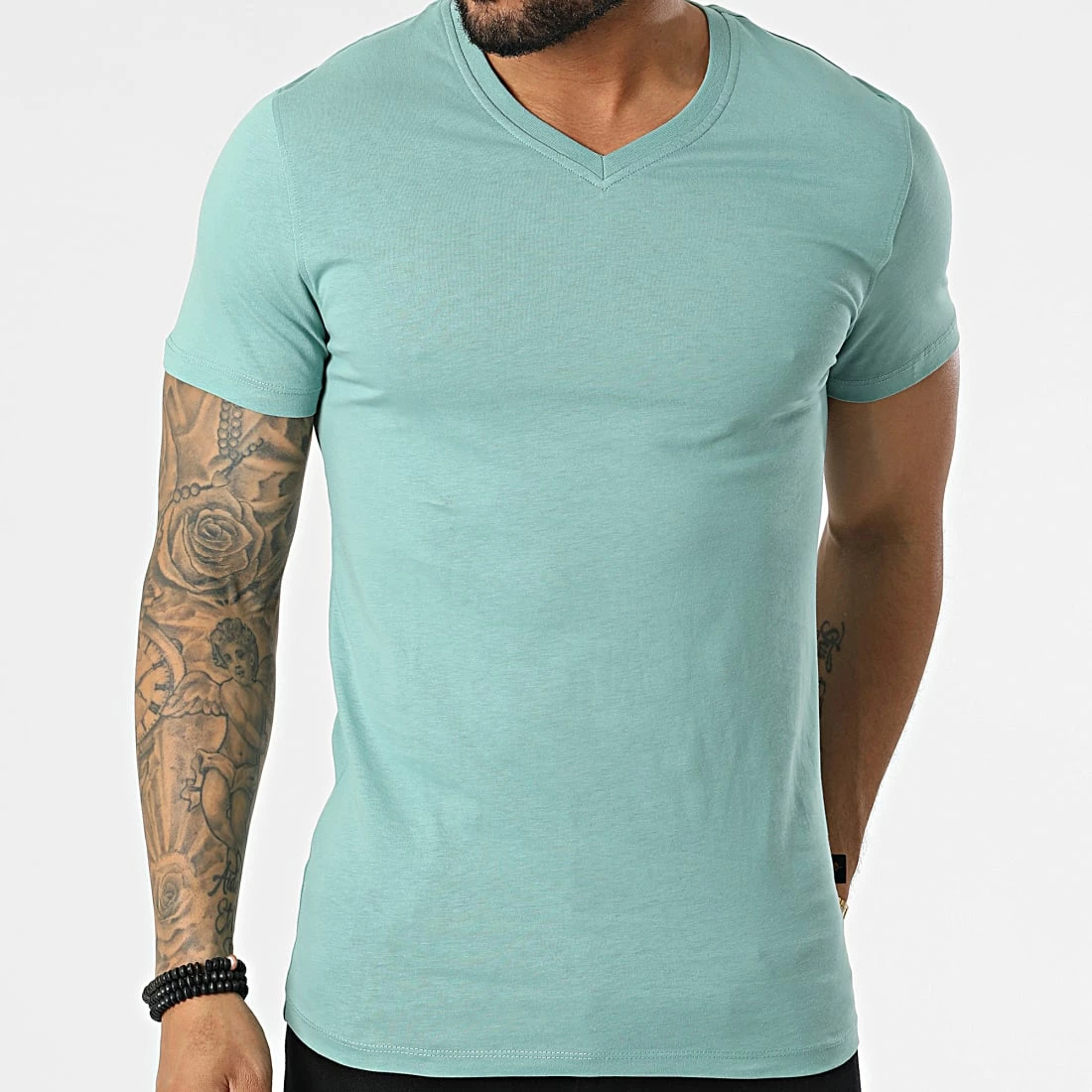 Top 10 🎁 Tee 👚 Shirt Col V TV-350 Vert de Armita 🎉 3 Top 10 🎁 Tee 👚 Shirt Col V TV-350 Vert de Armita 🎉 – Image 3