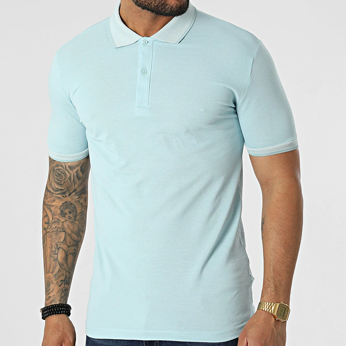 Bon marché 🎁 Polo Manches Courtes JP-847 Bleu Ciel de Armita ⌛ 3 Bon marché 🎁 Polo Manches Courtes JP-847 Bleu Ciel de Armita ⌛ – Image 3