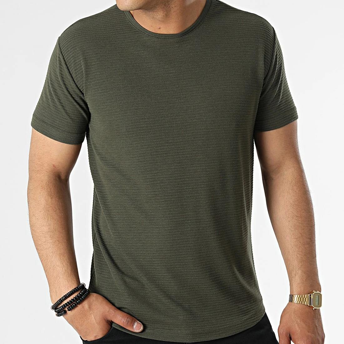 Meilleure affaire 🤩 Tee 👚 Shirt TJ-845 Vert Kaki de Armita 🛒 3 Meilleure affaire 🤩 Tee 👚 Shirt TJ-845 Vert Kaki de Armita 🛒 – Image 3