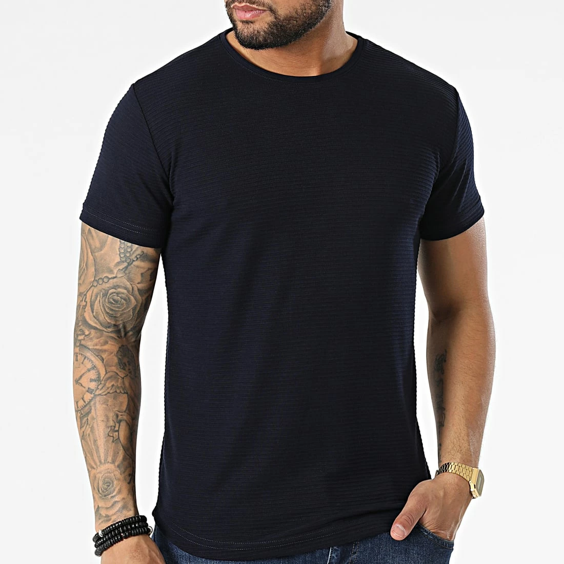 Vente flash 😉 Tee 👚 Shirt TJ-845 Bleu Marine de Armita 🌟 3 Vente flash 😉 Tee 👚 Shirt TJ-845 Bleu Marine de Armita 🌟 – Image 3