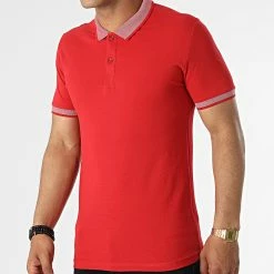 Le moins cher 👏 Polo Manches Courtes JP-847 Rouge de Armita ❤️
