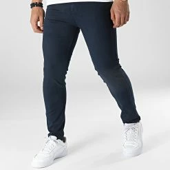 Grosses soldes ⌛ Pantalon Chino Slim PA-7162 Bleu Marine de Armita 🤩