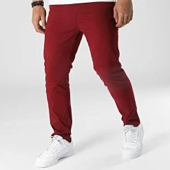 Le moins cher 🥰 Pantalon Chino Slim PA-7162 Bordeaux de Armita 🎉