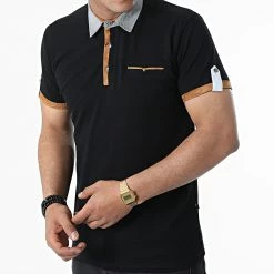 Le moins cher 🛒 Polo A Manches Courtes JP-850 Noir de Armita 😉 -Armita Soldes 2022 armita 318986 JP 850 NOIR 20220516T160915 03