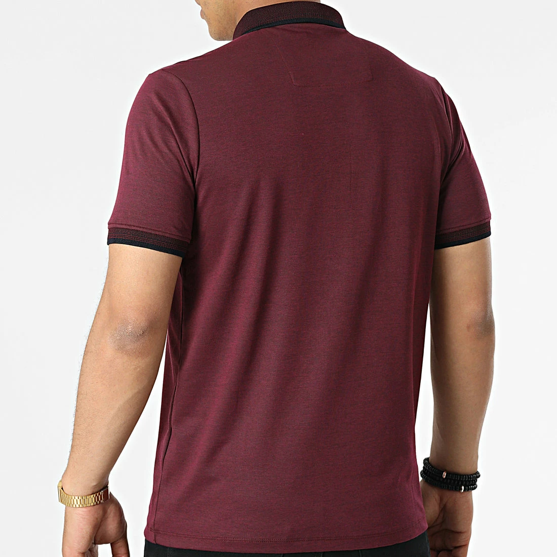 Acheter 😍 Polo A Manches Courtes 569 Bordeaux Chiné de Armita ✔️ 4 Acheter 😍 Polo A Manches Courtes 569 Bordeaux Chiné de Armita ✔️ – Image 4