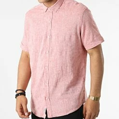 Meilleure affaire 🎁 Chemise A Manches Courtes JMC-853 Orange Chiné de Armita ⭐