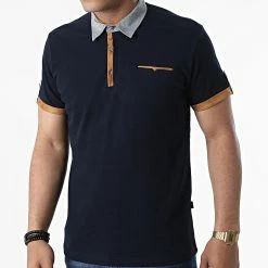 Budget 🎉 Polo A Manches Courtes JP-850 Bleu Marine de Armita 🎁