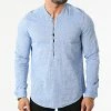 Coupon 🎉 Chemise Manches Longues Col Tunisien JCH-802 Bleu Marine Chiné de Armita 🎉