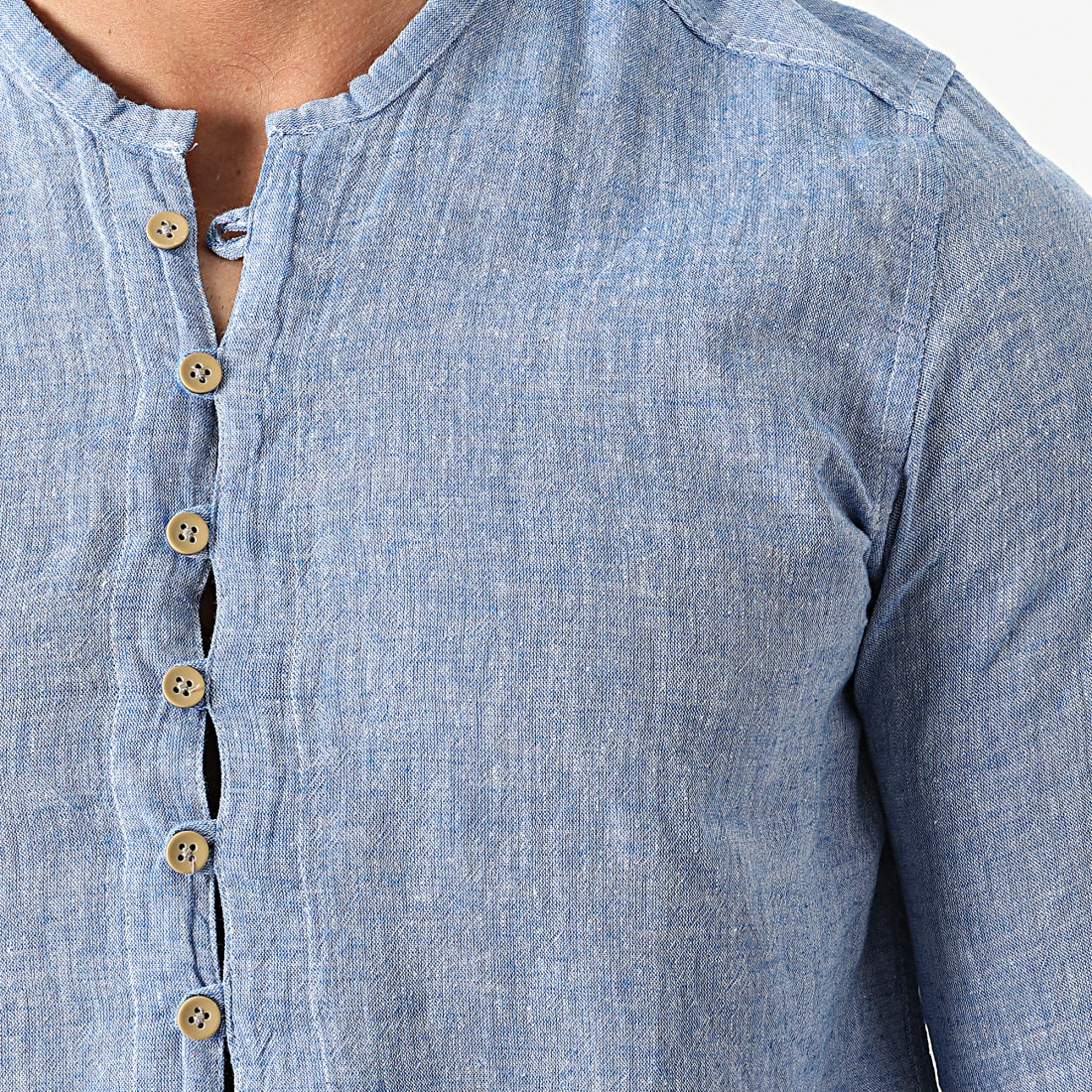 Coupon 🎉 Chemise Manches Longues Col Tunisien JCH-802 Bleu Marine Chiné de Armita 🎉 2 Coupon 🎉 Chemise Manches Longues Col Tunisien JCH-802 Bleu Marine Chiné de Armita 🎉 – Image 2