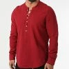 Promo 🔔 Chemise Manches Longues Col Tunisien JCH-802 Rouge de Armita 🔔