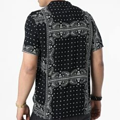 Vente flash 👏 Chemise A Manches Courtes CH-5191 Noir Bandana de Armita 🥰 -Armita Soldes 2022 armita 319031 CH 5191 BLACK 20220516T160829 04