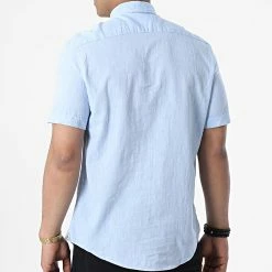 Vente flash ⌛ Chemise A Manches Courtes JMC-853 Bleu Clair Chiné de Armita 👍 -Armita Soldes 2022 armita 319035 JMC 853 BLUE 20220516T160435 04