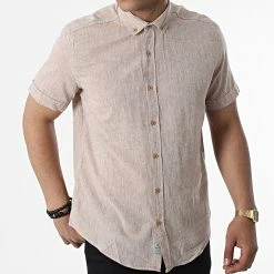 Tout neuf ⭐ Chemise A Manches Courtes JMC-853 Beige Chiné de Armita 💯 -Armita Soldes 2022 armita 319037 JMC 853 BEIGE 20220516T160553 03