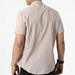 Tout neuf ⭐ Chemise A Manches Courtes JMC-853 Beige Chiné de Armita 💯 -Armita Soldes 2022 armita 319037 JMC 853 BEIGE 20220516T160556 04