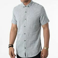 Promo 🤩 Chemise A Manches Courtes JMC-853 Vert Kaki Chiné de Armita ✨