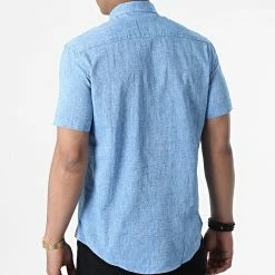 Coupon 👏 Chemise A Manches Courtes JMC-853 Bleu Roi Chiné de Armita 😍 -Armita Soldes 2022 armita 319051 JMC 853 SAX 20220516T160456 04