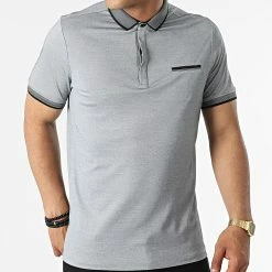 Le moins cher 🤩 Polo A Manches Courtes 569 Gris Chiné de Armita 🔔 -Armita Soldes 2022 armita 319071 POLO 569 GRIS 20220513T161232 03