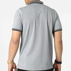 Le moins cher 🤩 Polo A Manches Courtes 569 Gris Chiné de Armita 🔔 -Armita Soldes 2022 armita 319071 POLO 569 GRIS 20220513T161234 04