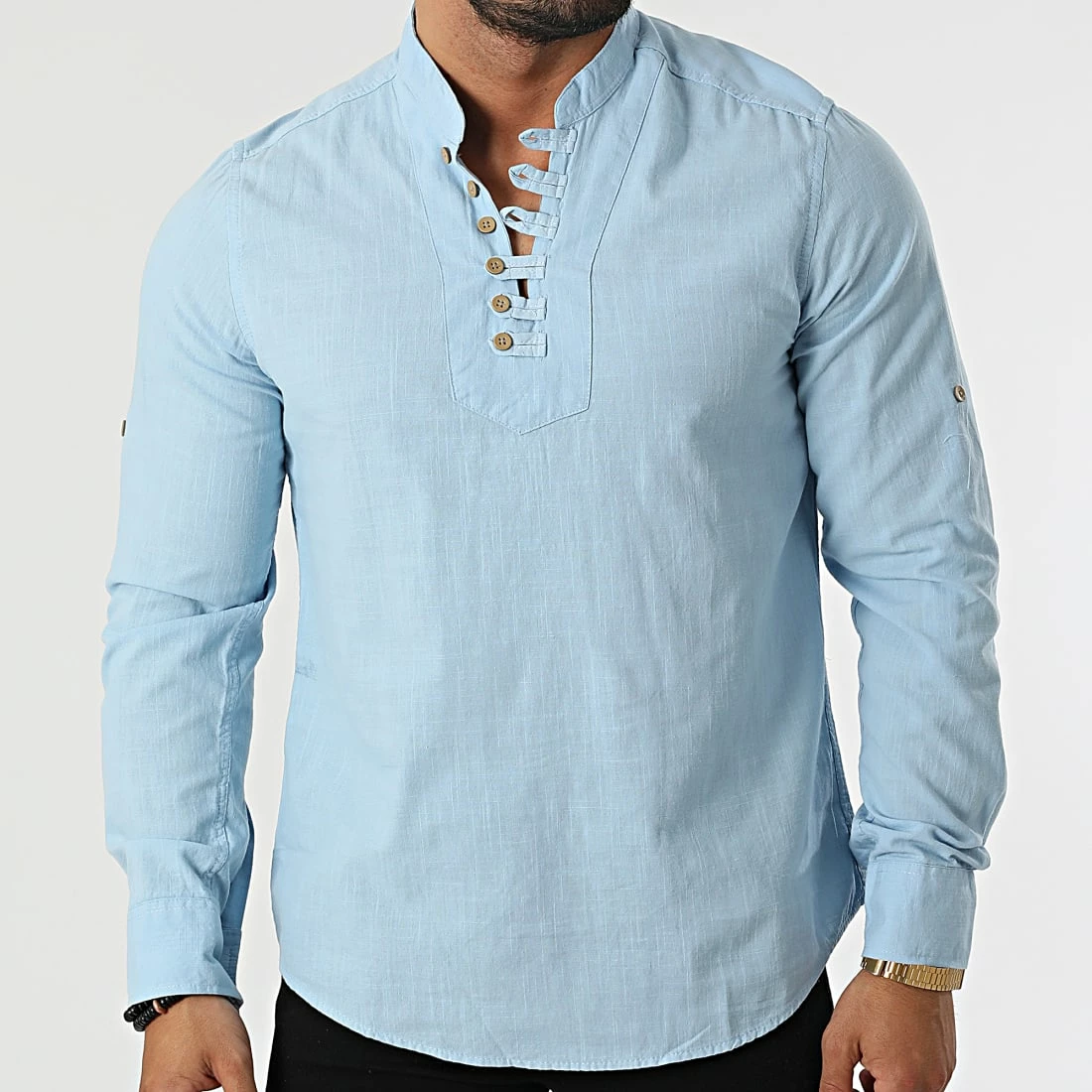 Le moins cher ✔️ Chemise A Manches Longues JCH-806 Bleu Clair de Armita 🎁 1 Le moins cher ✔️ Chemise A Manches Longues JCH-806 Bleu Clair de Armita 🎁