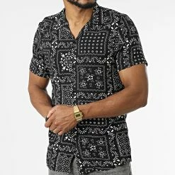 Coupon 🥰 Chemise Manches Courtes Floral 5199 Noir de Armita ⭐ -Armita Soldes 2022 armita 319097 CH 5199 BLACK 20220518T143054 03