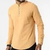 Meilleur prix 😉 Chemise Manches Longues Col Mao 806 Camel de Armita 🛒