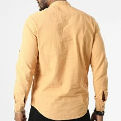 Meilleur prix 😉 Chemise Manches Longues Col Mao 806 Camel de Armita 🛒 -Armita Soldes 2022 armita 319098 JCH 806 CAMEL 20220517T161358 04