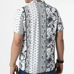 Budget ⌛ Chemise A Manches Courtes CH-5196 Blanc Gris Floral de Armita 🛒 -Armita Soldes 2022 armita 319123 CH 5196 WHITE 20220516T160106 04