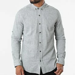 Remise 🔥 Chemise Manches Longues JCH-801 Vert Kaki Chiné de Armita ⭐ -Armita Soldes 2022 armita 324625 JCH 801 KHAKI 20220629T155305 03