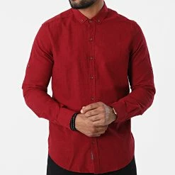 Budget 🤩 Chemise Manches Longues JCH-801 Rouge Bordeaux de Armita 💯 -Armita Soldes 2022 armita 324631 JCH 801 CLARET RED 20220629T155124 03