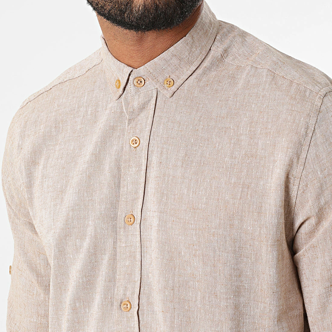 Budget 🤩 Chemise Manches Longues JCH-801 Beige de Armita 👍 2 Budget 🤩 Chemise Manches Longues JCH-801 Beige de Armita 👍 – Image 2