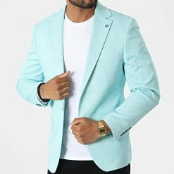Promo 💯 Veste Blazer CK-018 Turquoise Chiné de Armita 🛒