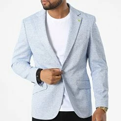 Meilleur prix 😍 Veste Blazer CK-018 Bleu Chiné de Armita 🌟 -Armita Soldes 2022 armita 328889 CK 018 MAVI 20220725T155650 03