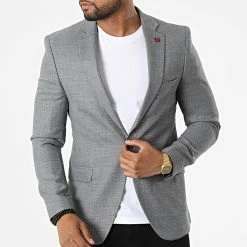 Grosses soldes 🌟 Veste Blazer CK-052 Bleu Marine Chiné de Armita 😉 -Armita Soldes 2022 armita 328924 CK 052 NAVY 20220725T160019 03