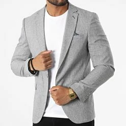 Top 10 ✔️ Veste Blazer CK-062 Gris de Armita 👍