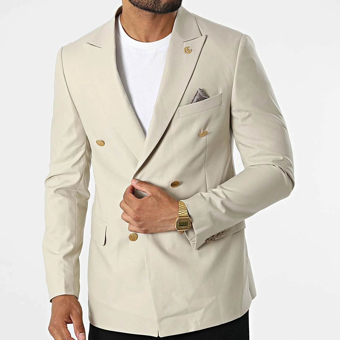 Coupon ⌛ Veste Blazer CK-041 Beige de Armita ✔️ 3 Coupon ⌛ Veste Blazer CK-041 Beige de Armita ✔️ – Image 3