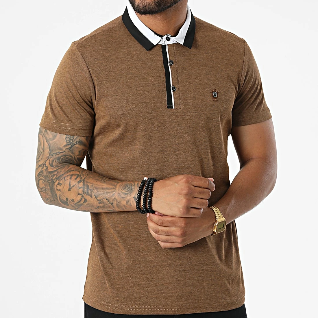 Bon marché 🥰 Polo Manches Courtes 570 Camel Chiné de Armita 🥰 3 Bon marché 🥰 Polo Manches Courtes 570 Camel Chiné de Armita 🥰 – Image 3