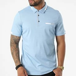 Nouveau 🎉 Polo Manches Courtes 572 Bleu Clair de Armita 🧨 -Armita Soldes 2022 armita 328977 POLO 572 CIEL 20220722T161835 03