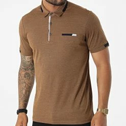 Meilleure affaire 🤩 Polo Manches Courtes 572 Camel Chiné de Armita ✨