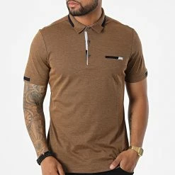 Meilleure affaire 🤩 Polo Manches Courtes 572 Camel Chiné de Armita ✨ -Armita Soldes 2022 armita 328980 POLO 572 CAMEL 20220722T161610 03