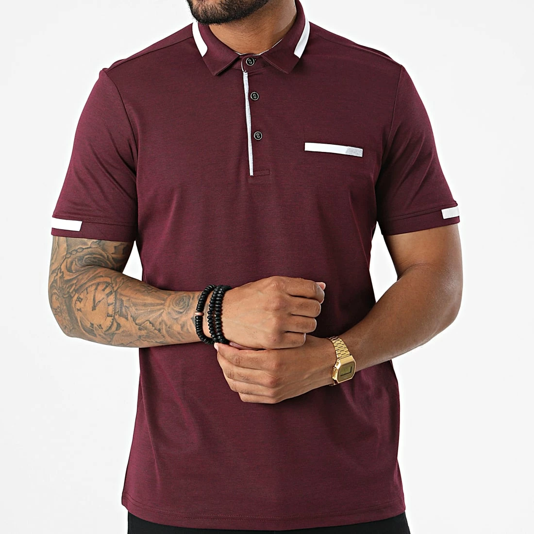 Tout neuf 🎁 Polo Manches Courtes 572 Bordeaux de Armita ⌛ 3 Tout neuf 🎁 Polo Manches Courtes 572 Bordeaux de Armita ⌛ – Image 3