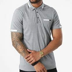 Grosses soldes 🎁 Polo Manches Courtes 572 Gris Chiné de Armita 🔔 -Armita Soldes 2022 armita 328988 POLO 572 GRIS 20220722T161454 03